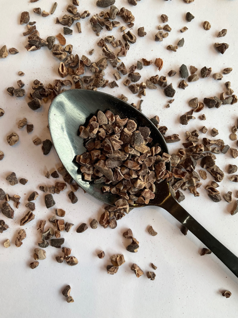 Cacao Nibs on a Spoon